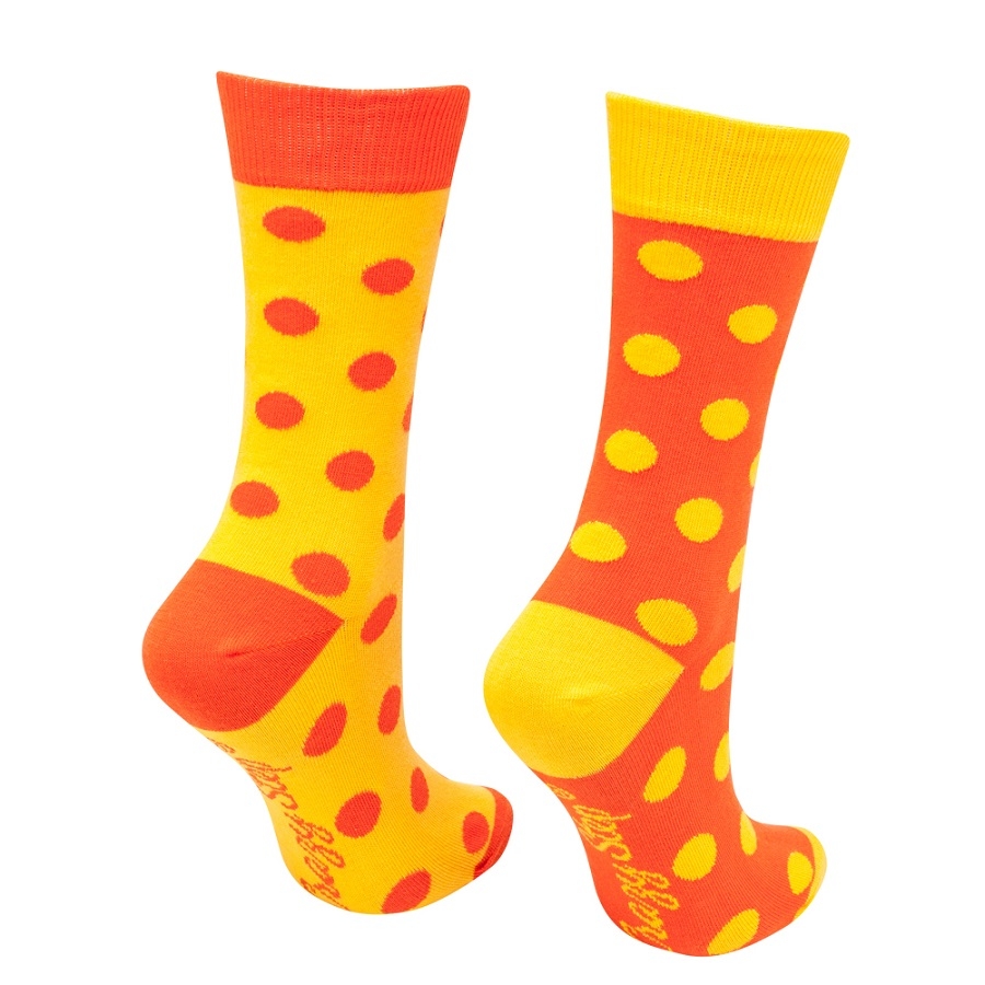 DETSKÉ Ponožky Bodky žlto-oranžové